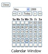 IHRS Calendar Display Window